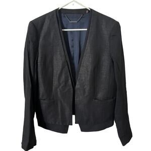 Elie Tahari black Metallic tuxedo blazer size 14